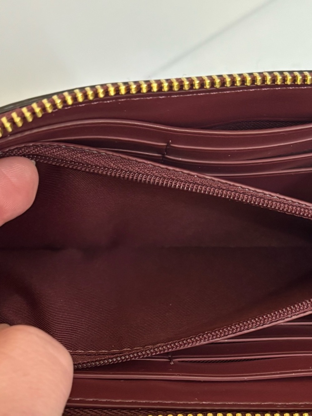 Coach Accordion Zip Wallet in Signature Canvas with Desert Tulip Print - Picture 11 of 14